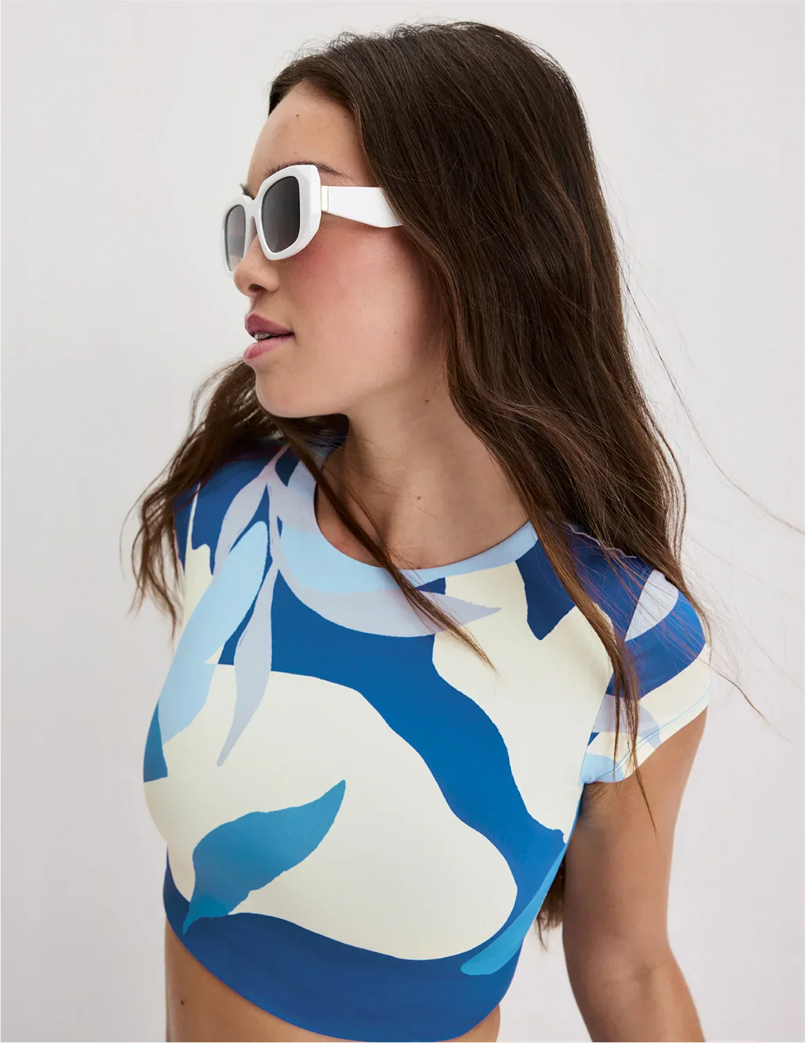 High Tide Cropped Swim Top - Last Call - Image 8