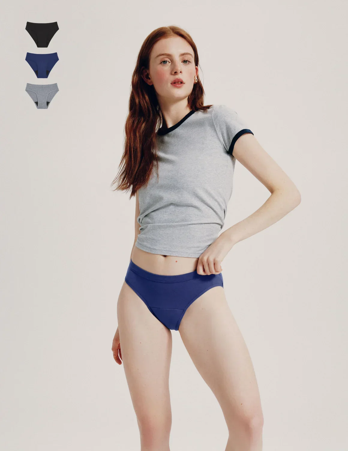 Leakproof Cotton Underwear Bikini 3-Pack - Image 3