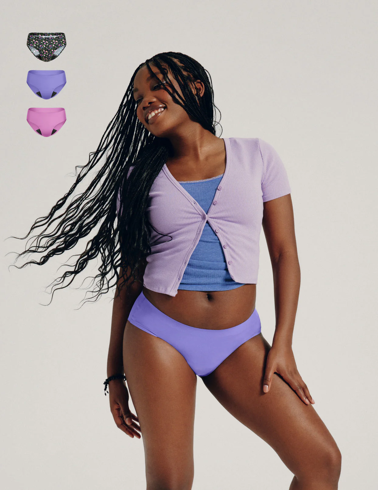 Leakproof UltraThin No-Show Bikini 3-Pack - Last Call - Image 21