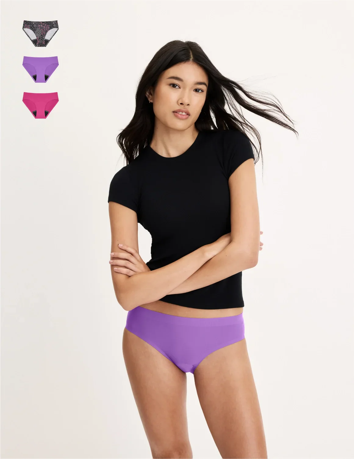 Leakproof UltraThin No-Show Bikini 3-Pack - Last Call - Image 33