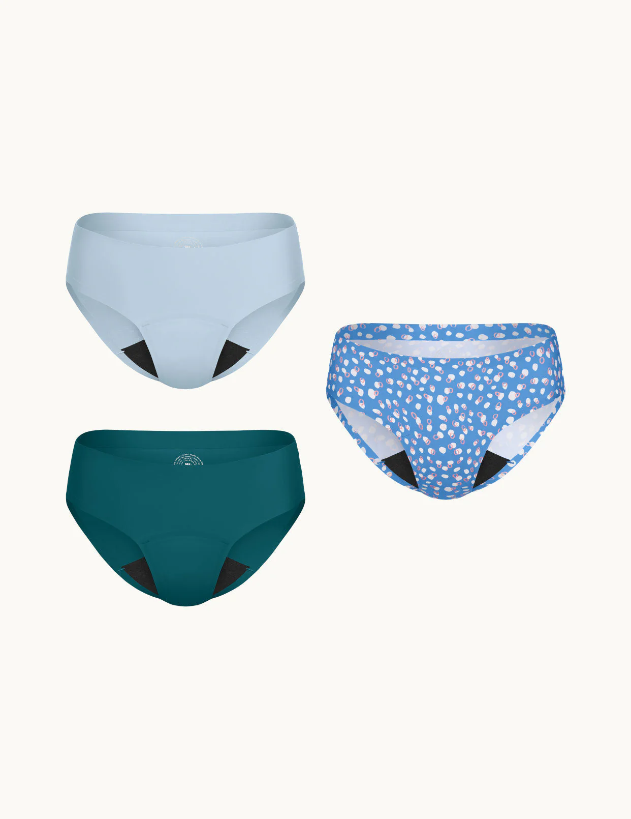 Light Leakproof No-Show Underwear Bikini 3-Pack - Last Call - Image 38