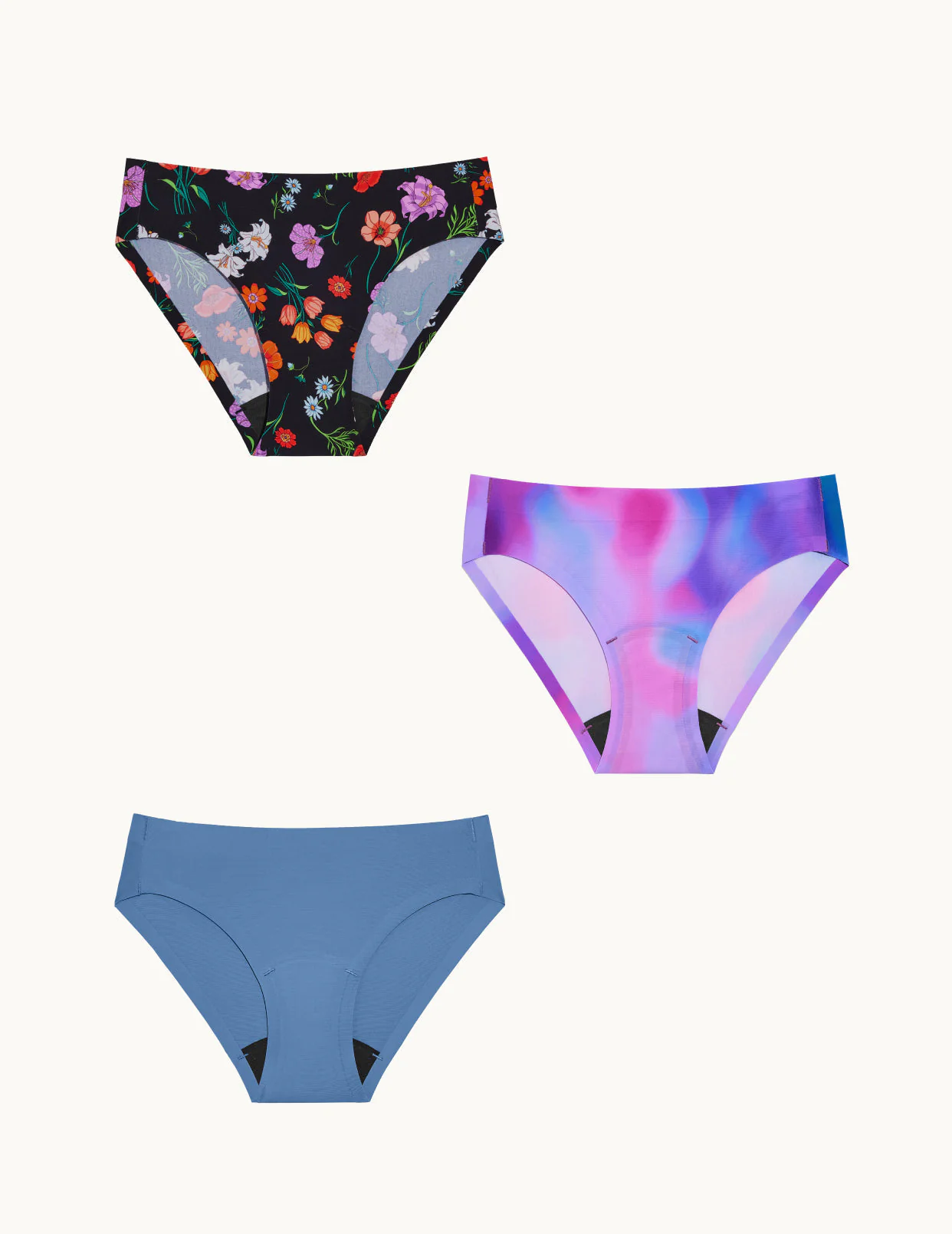 Light Leakproof No-Show Underwear Bikini 3-Pack - Last Call - Image 39