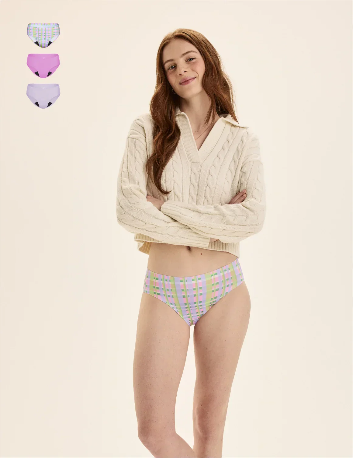 Light Leakproof No-Show Underwear Bikini 3-Pack - Last Call - Image 4