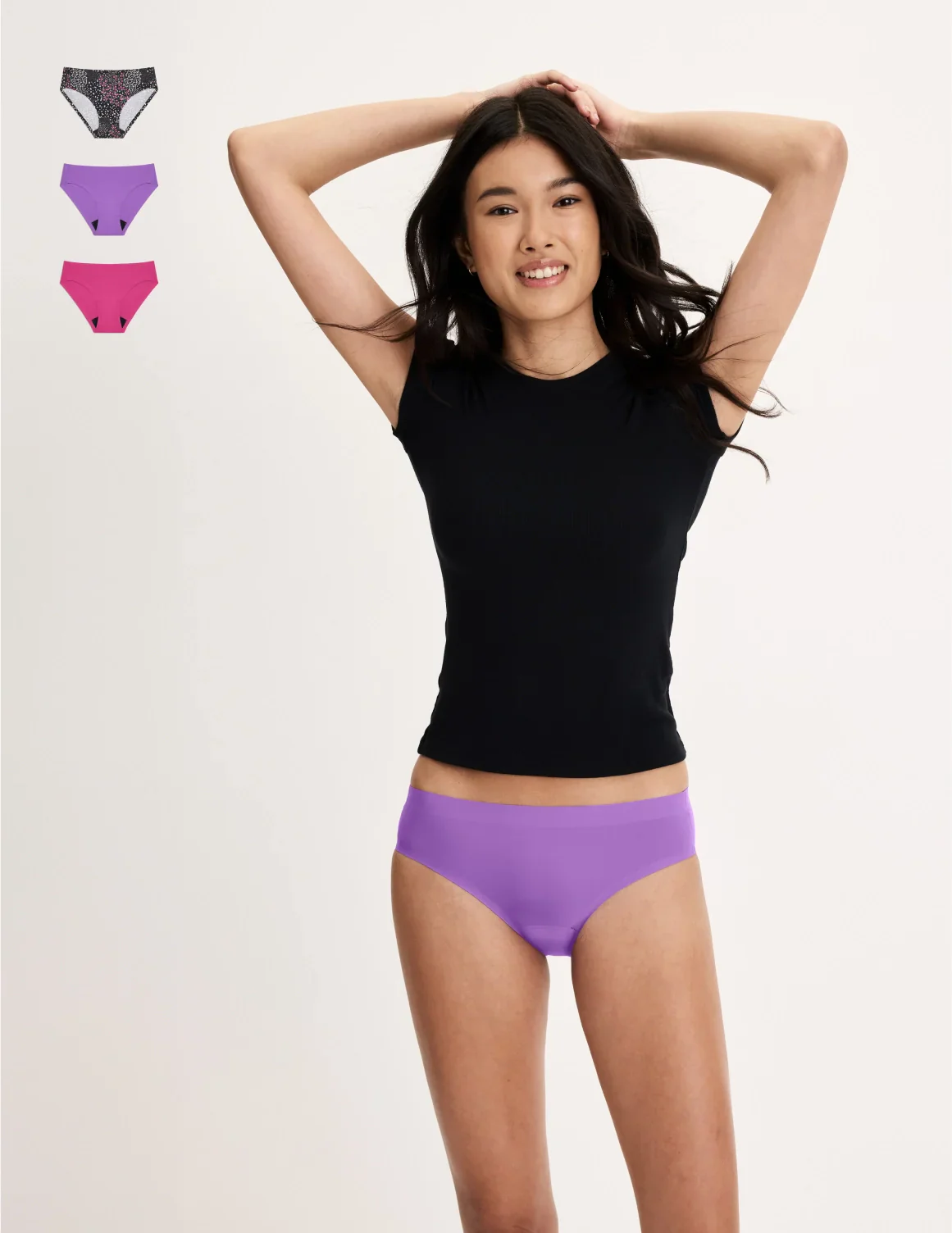 Light Leakproof No-Show Underwear Bikini 3-Pack - Last Call - Image 41