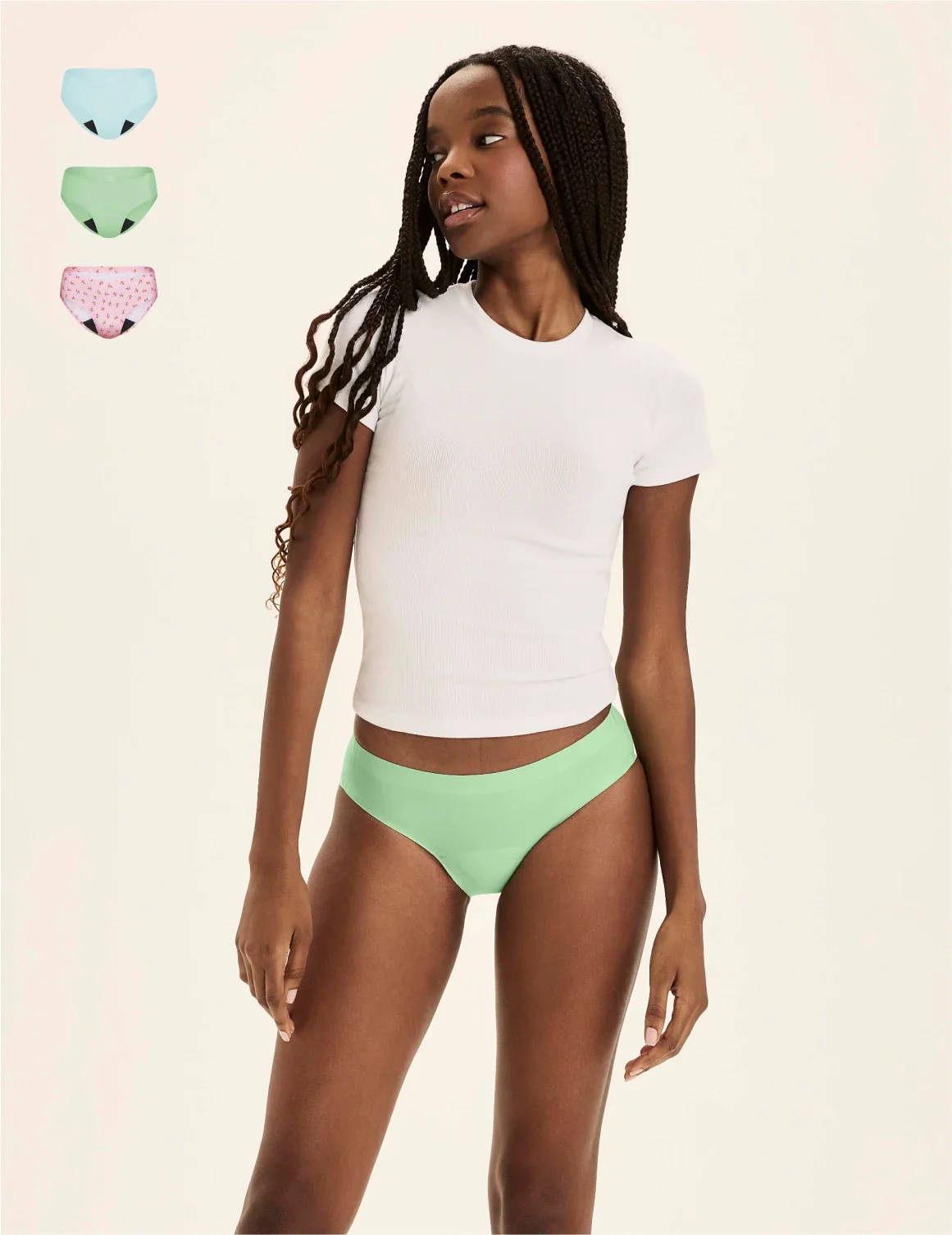 Light Leakproof No-Show Underwear Bikini 3-Pack - Last Call - Image 43