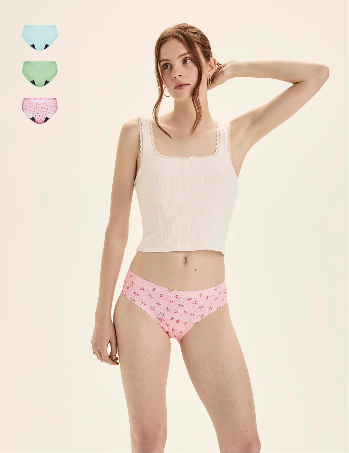 Light Leakproof No-Show Underwear Bikini 3-Pack - Last Call - Image 46